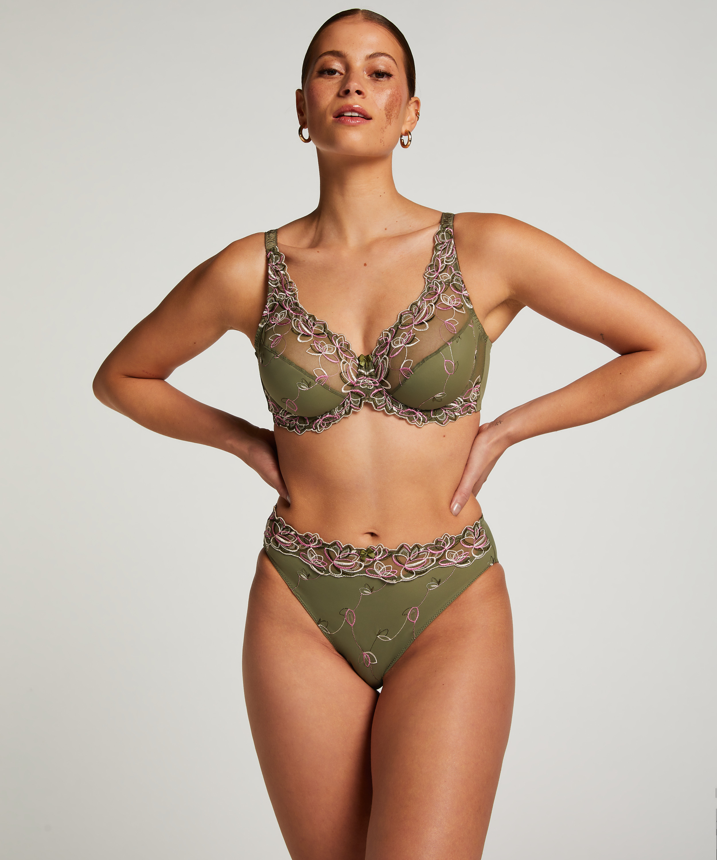 Soutien-gorge &agrave; armatures non-pr&eacute;form&eacute; Diva, Vert, main
