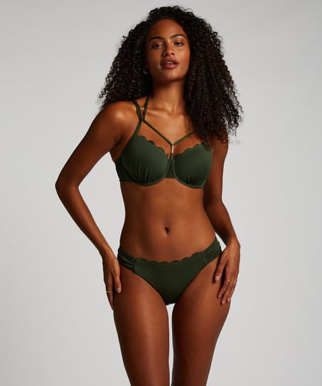 Slip de Bikini Rio Scallop, Vert