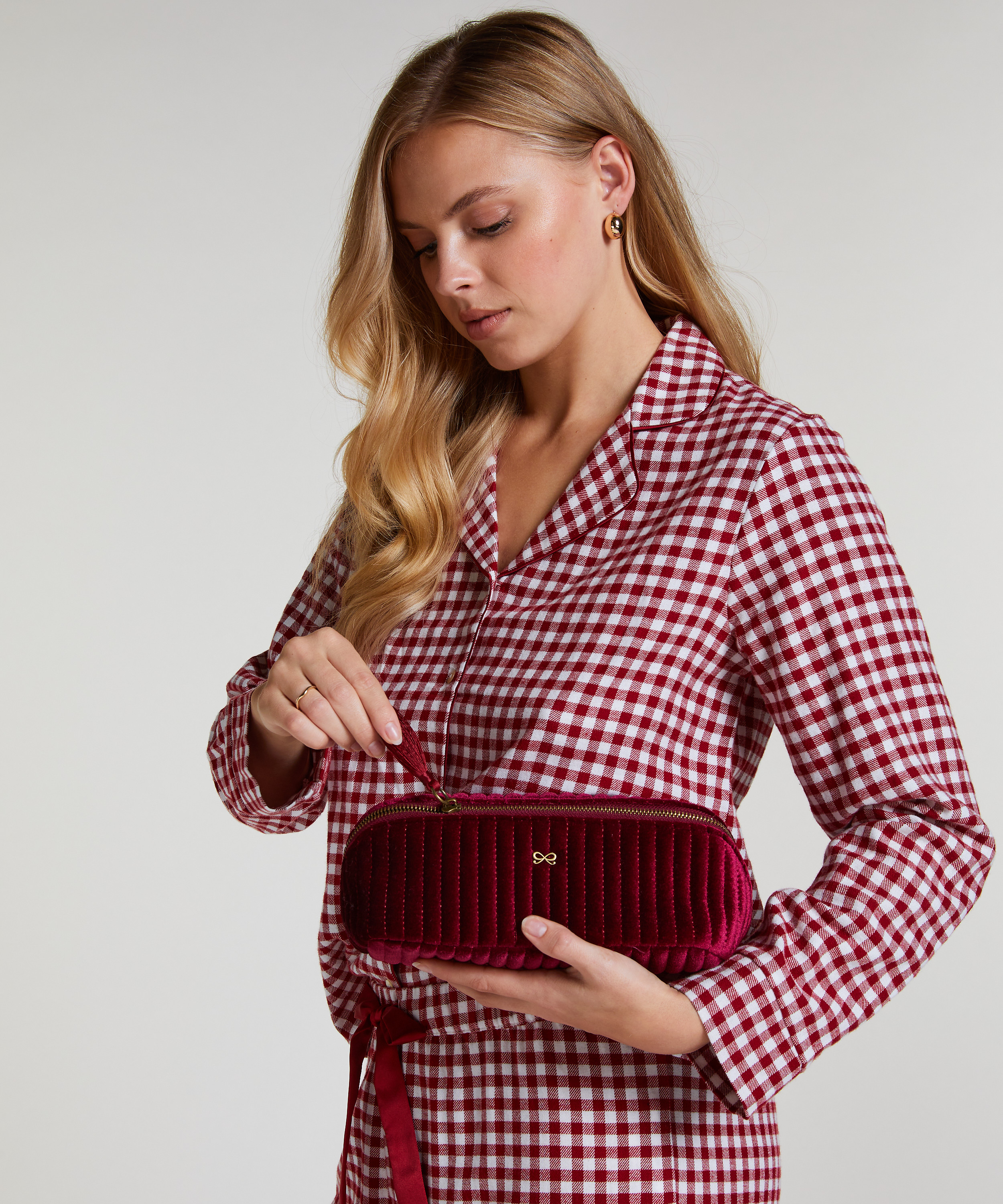 Kosmetiktaschen Velours, Rot, main