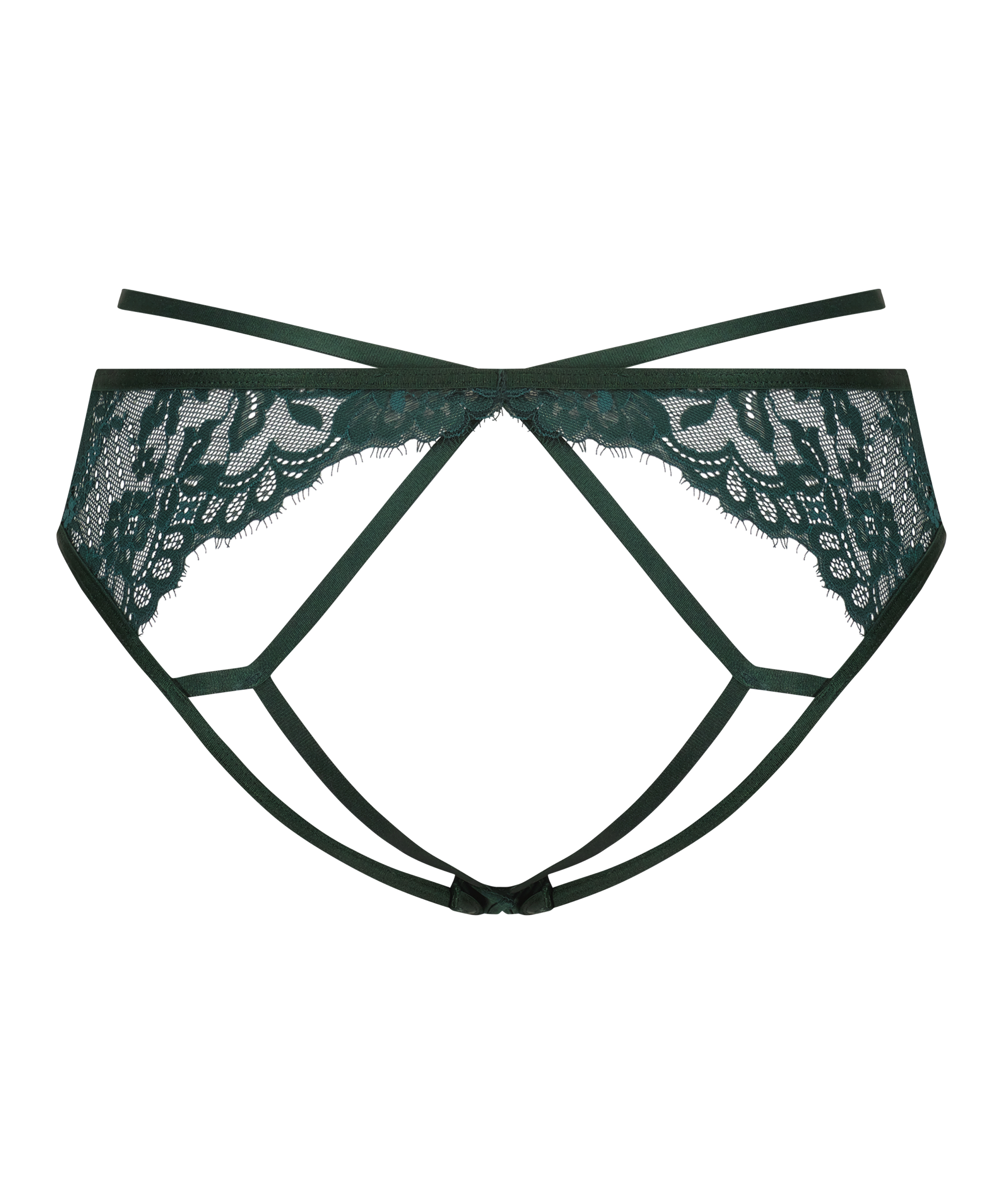 Slip br&eacute;silien ouvert Iggy, Vert, main