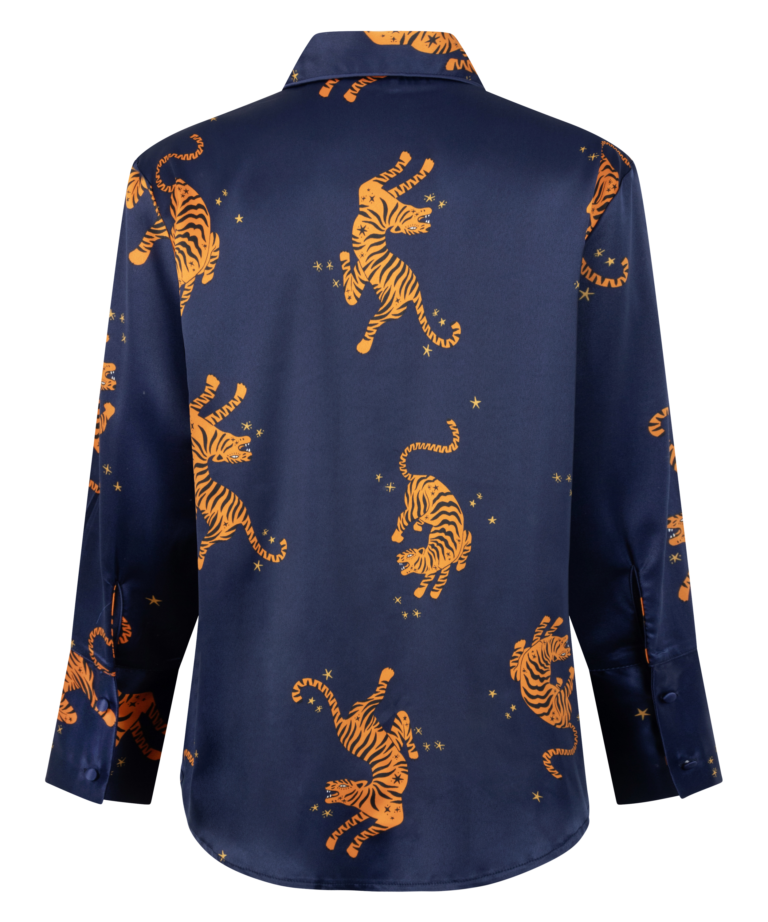 Veste à manches longues Satin, Bleu, main