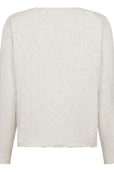 Hunkemöller Pyjama Top Loose Pointelle Grey