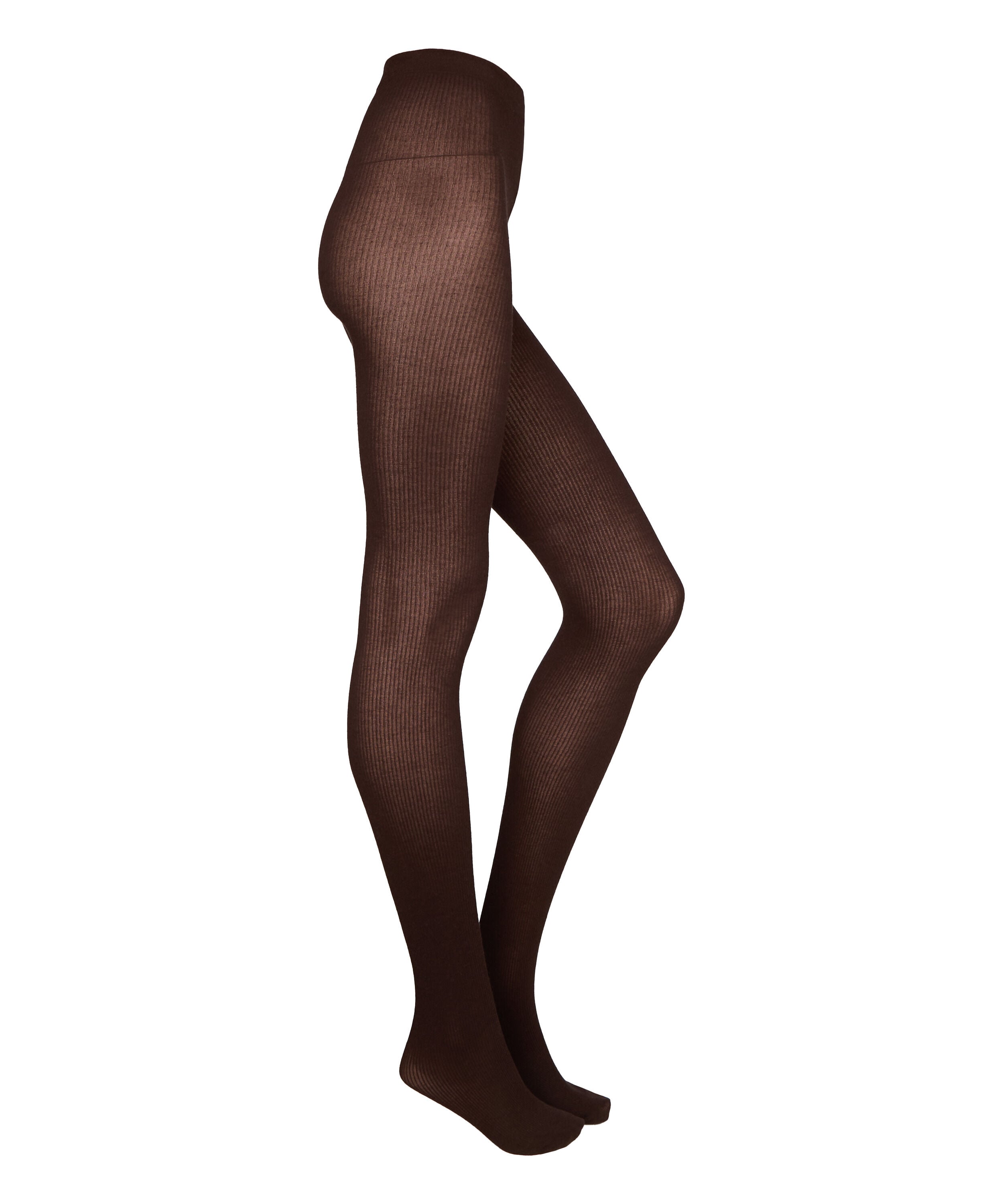 Gerippte Strickstrumpfhose Kaschmir-Mix