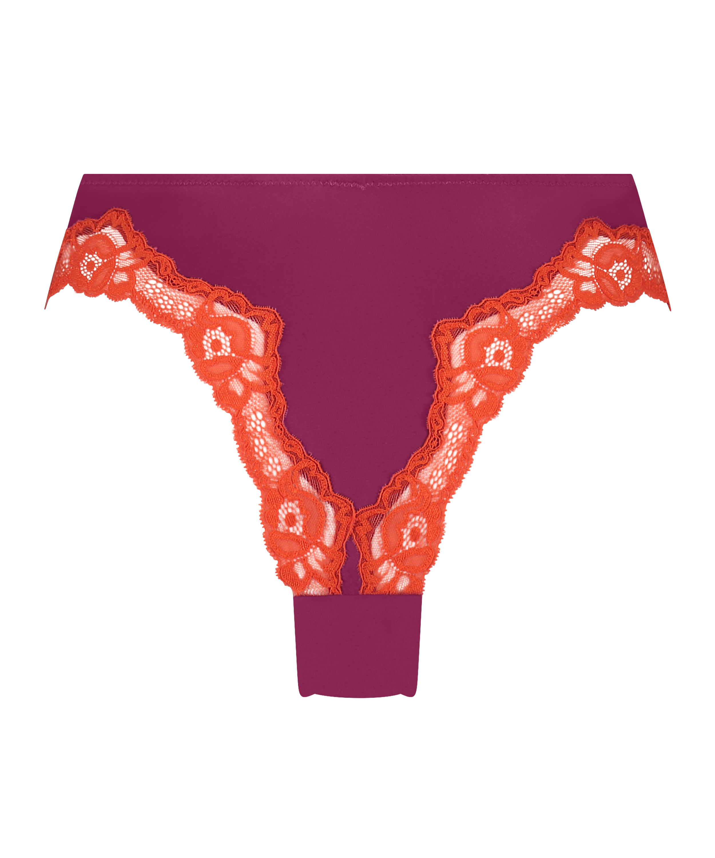 Slip brésilien Lace & Shine, Rose, main