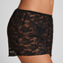 Shorts aus Allover-Spitze, Schwarz
