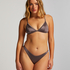 Bikini Slip mit hohem Beinausschnitt Luna, Grau