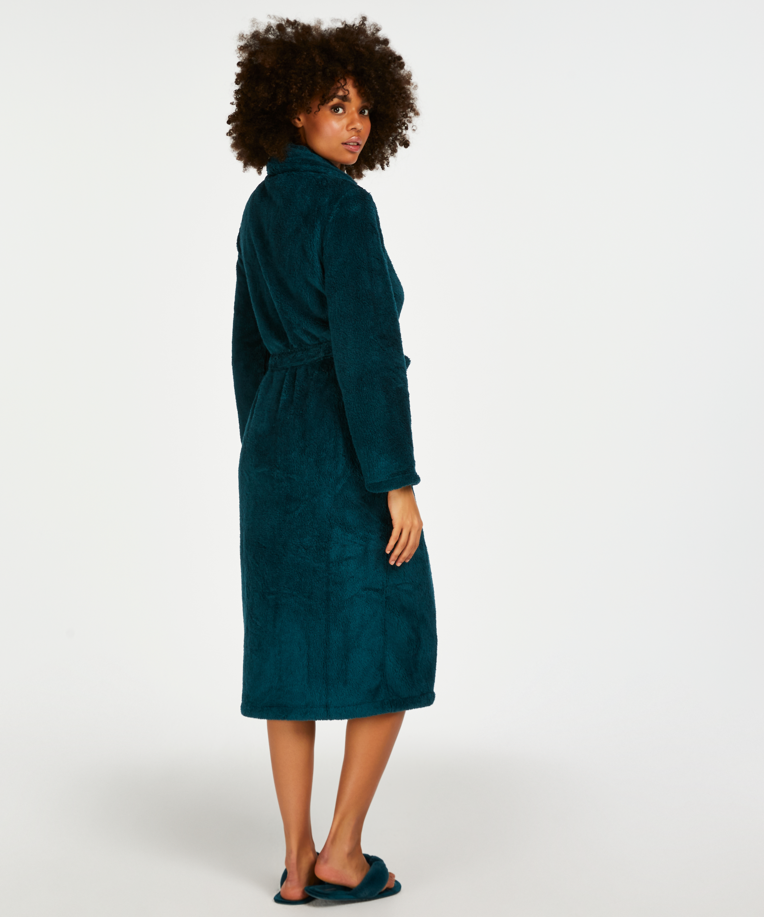 Peignoir Fleece, Bleu, main