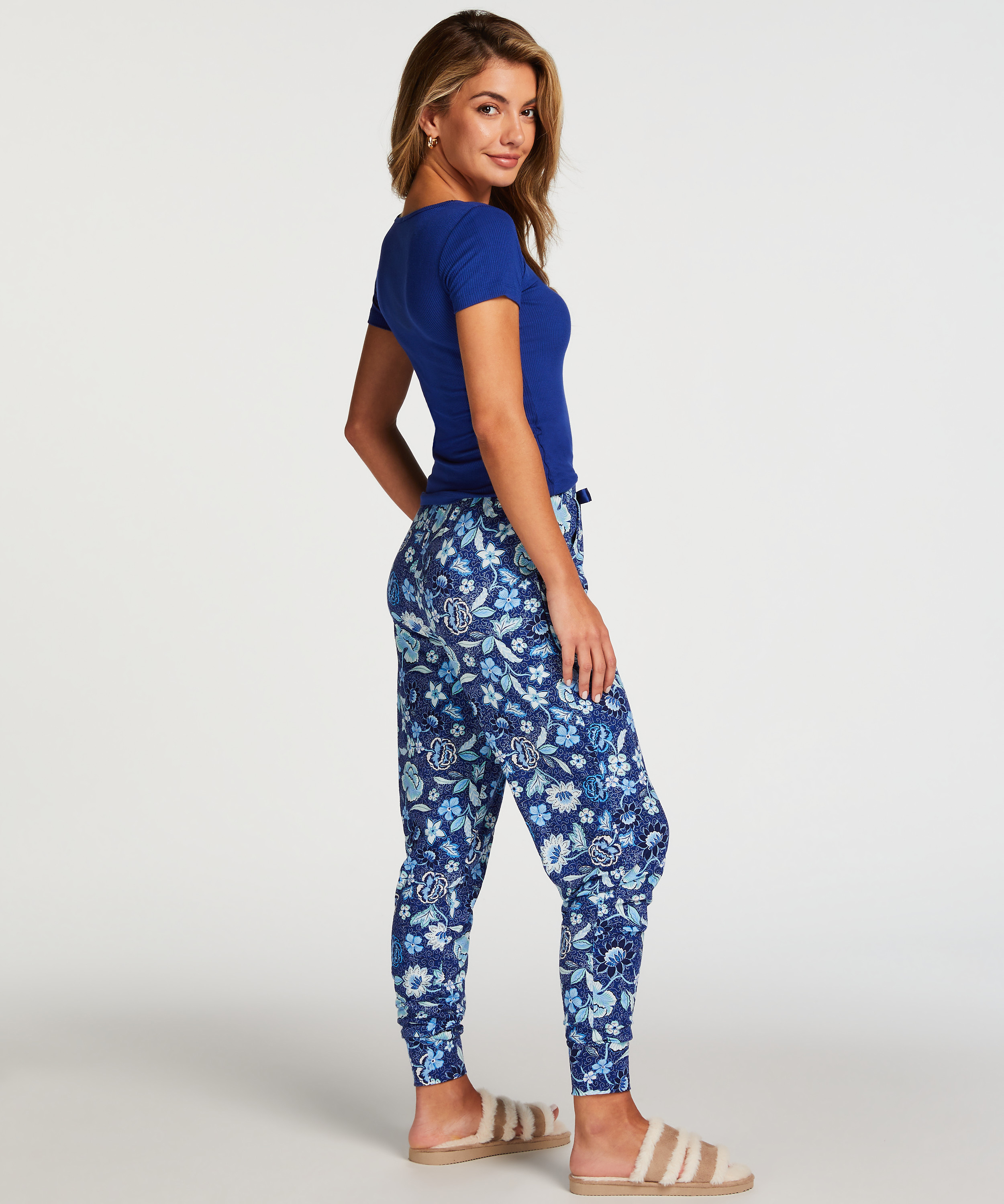 Pantalon de pyjama Jersey, Bleu, main