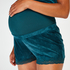 Schwangerschafts-Shorts Velours, Blau