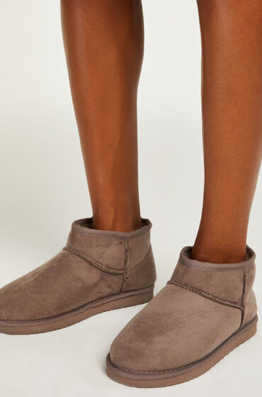 Hunkemöller Pantoufles Fake Suede marron