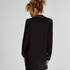 Robe-chemise à manches longues en jersey Essential, Noir