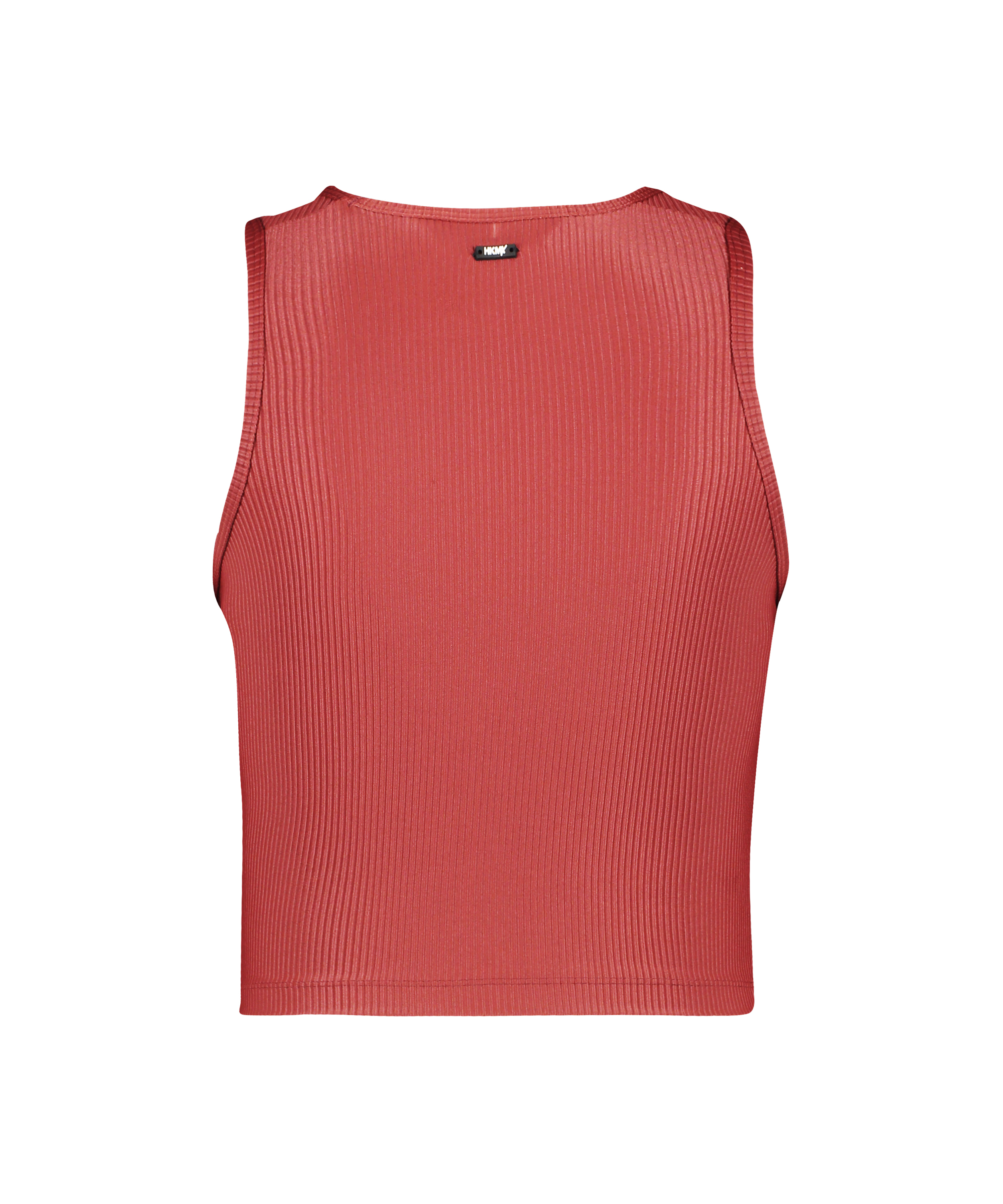 HKMX Sport Cropped Tank Top Twisted Rib, Rot, main