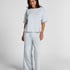 Pyjama-Set Baumwolljersey Lang, Blau