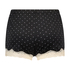 Shorts Velours Lace, Schwarz