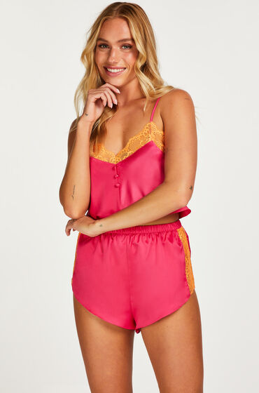 Image of Hunkemöller Shorts Satin Spitze Rose