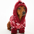 Fleece Hunde-Onesie, Rot