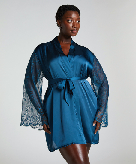 Kimono Satin, Blau
