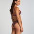 Slip brésilien Invisible Lace Back, Marron