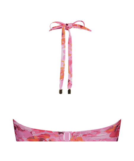 Haut de bikini Floral Taille E +, Rose