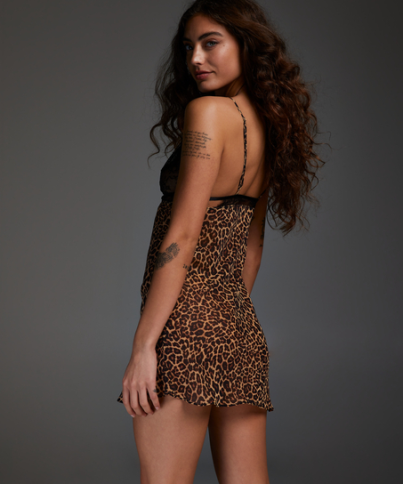 Chiffon Slipdress Holly, Schwarz