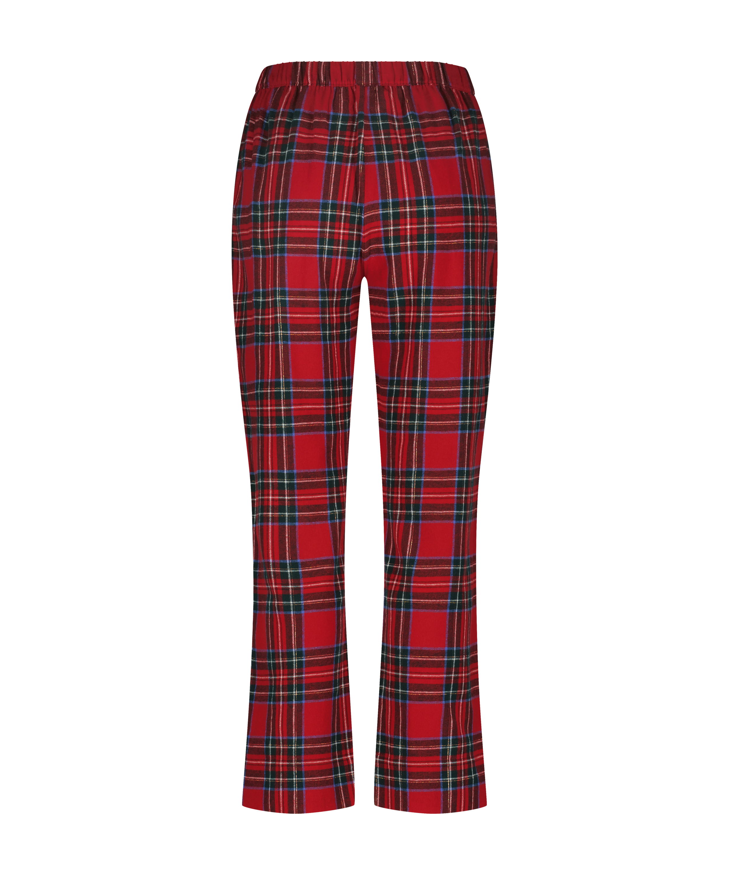 Pyjamahose aus Flanell, Rot, main