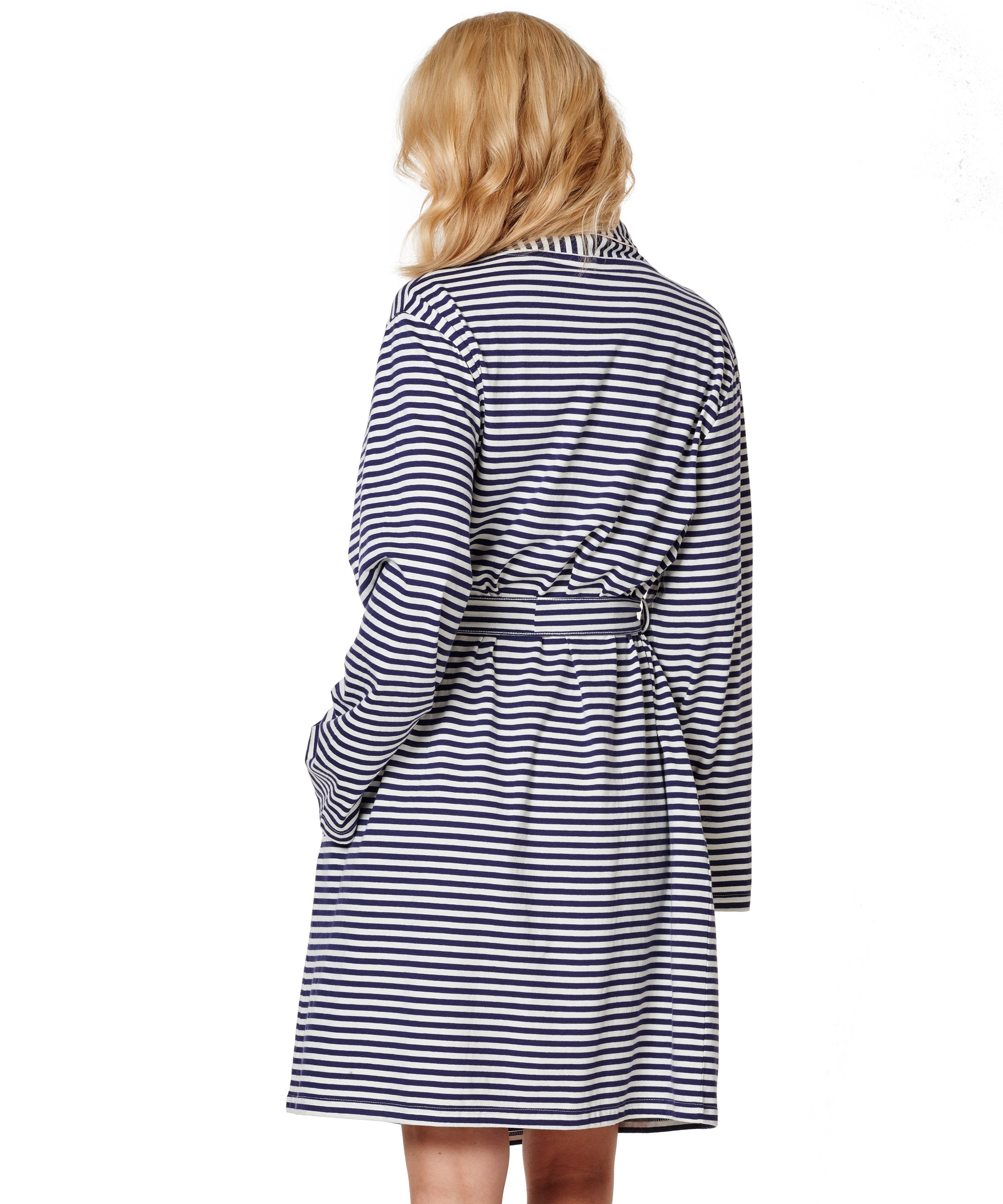 Bathrobe Jersey Robe, Bleu, main