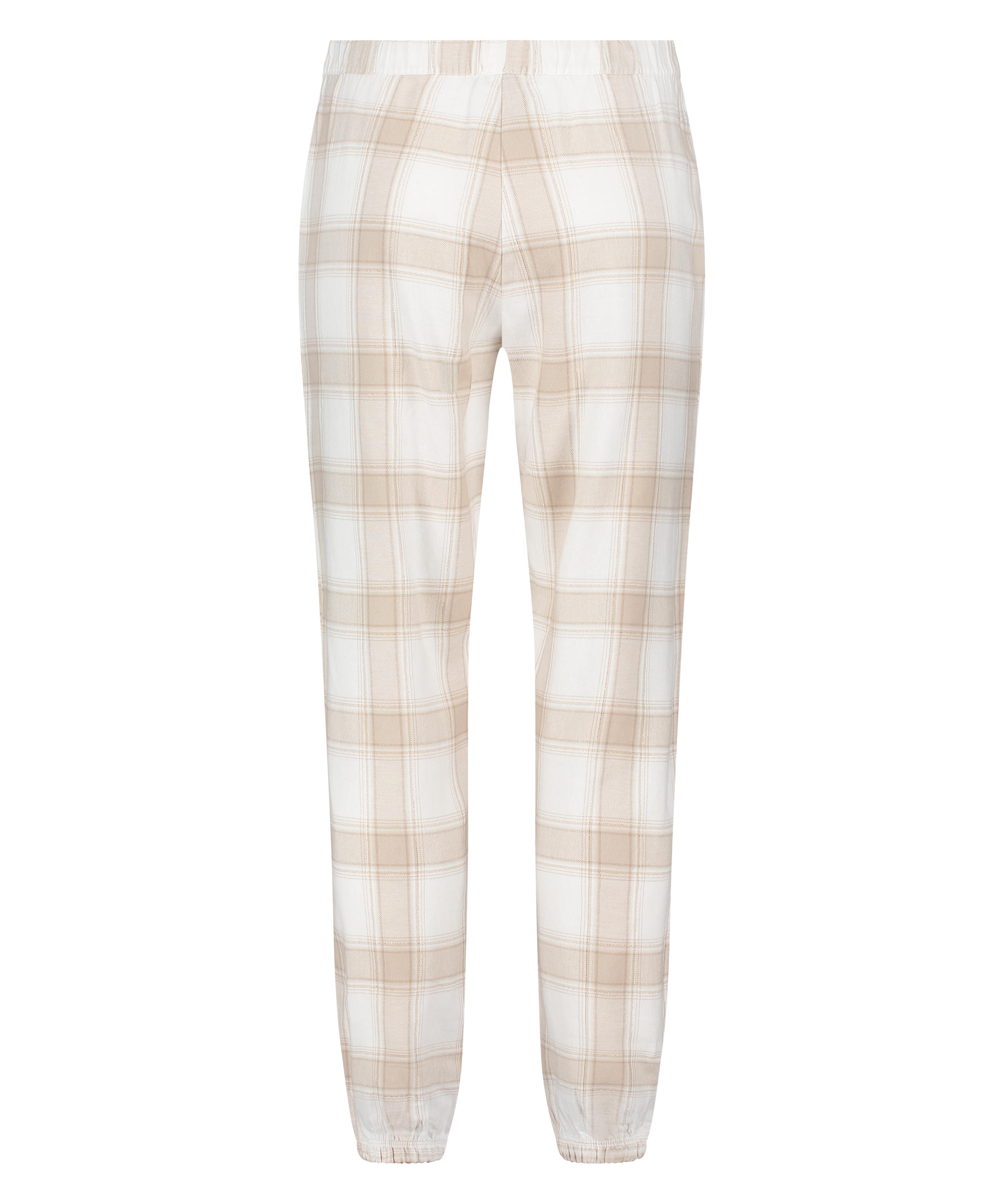 Pyjamahose aus Flanell, Beige, main