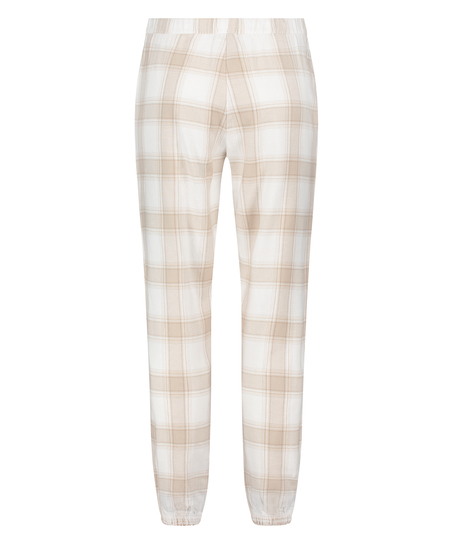 Pyjamahose aus Flanell, Beige