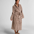 Bademantel Fleece, Beige