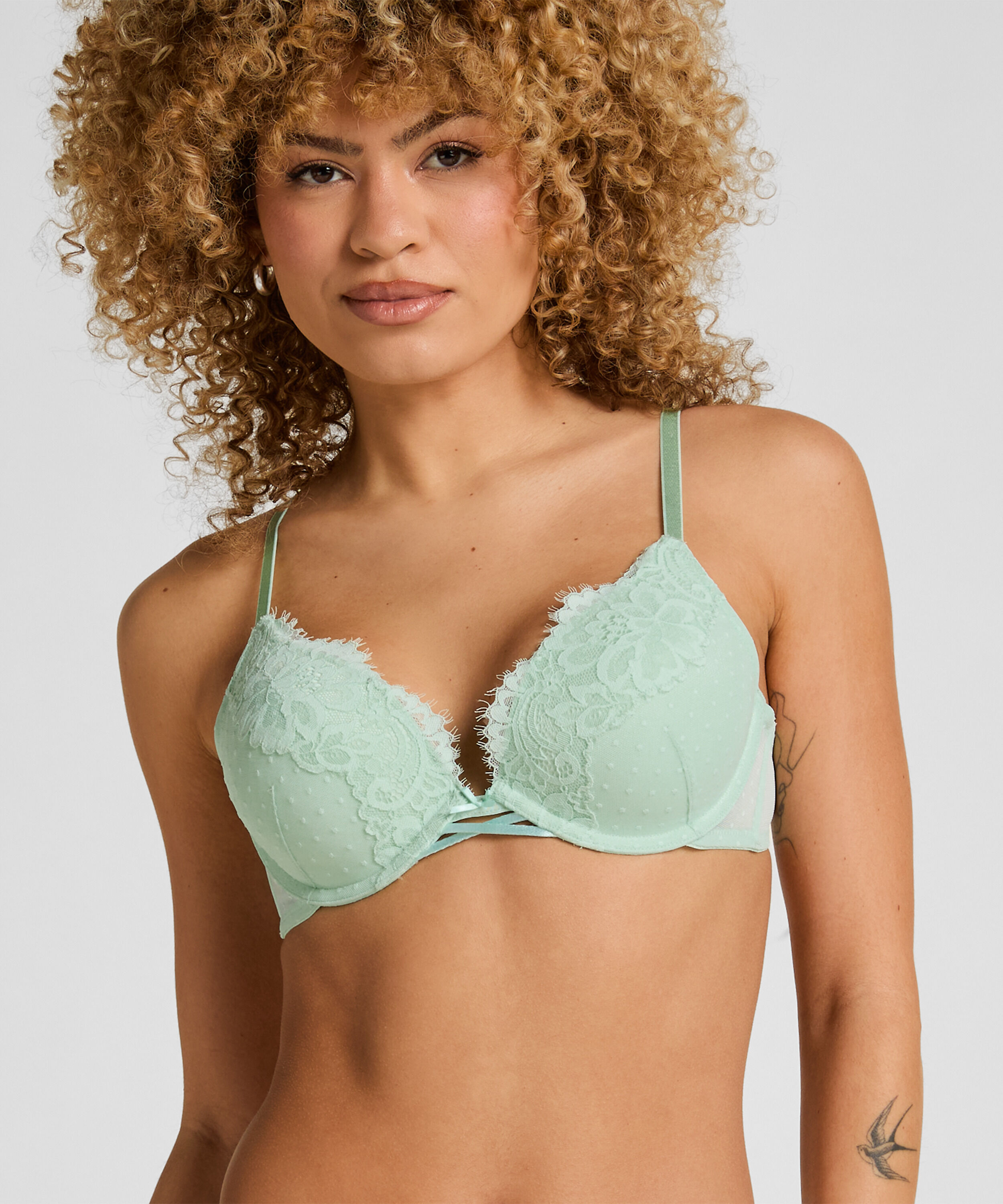 Gepolsterter Push-Up-BH Harmony, Grün