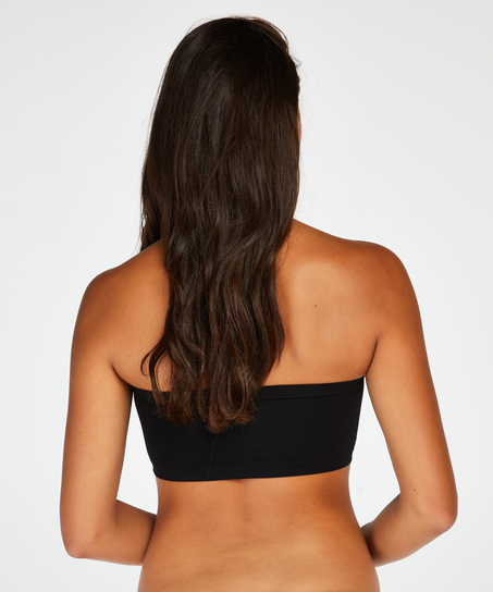 Bandeau-Top, Seamless, Schwarz