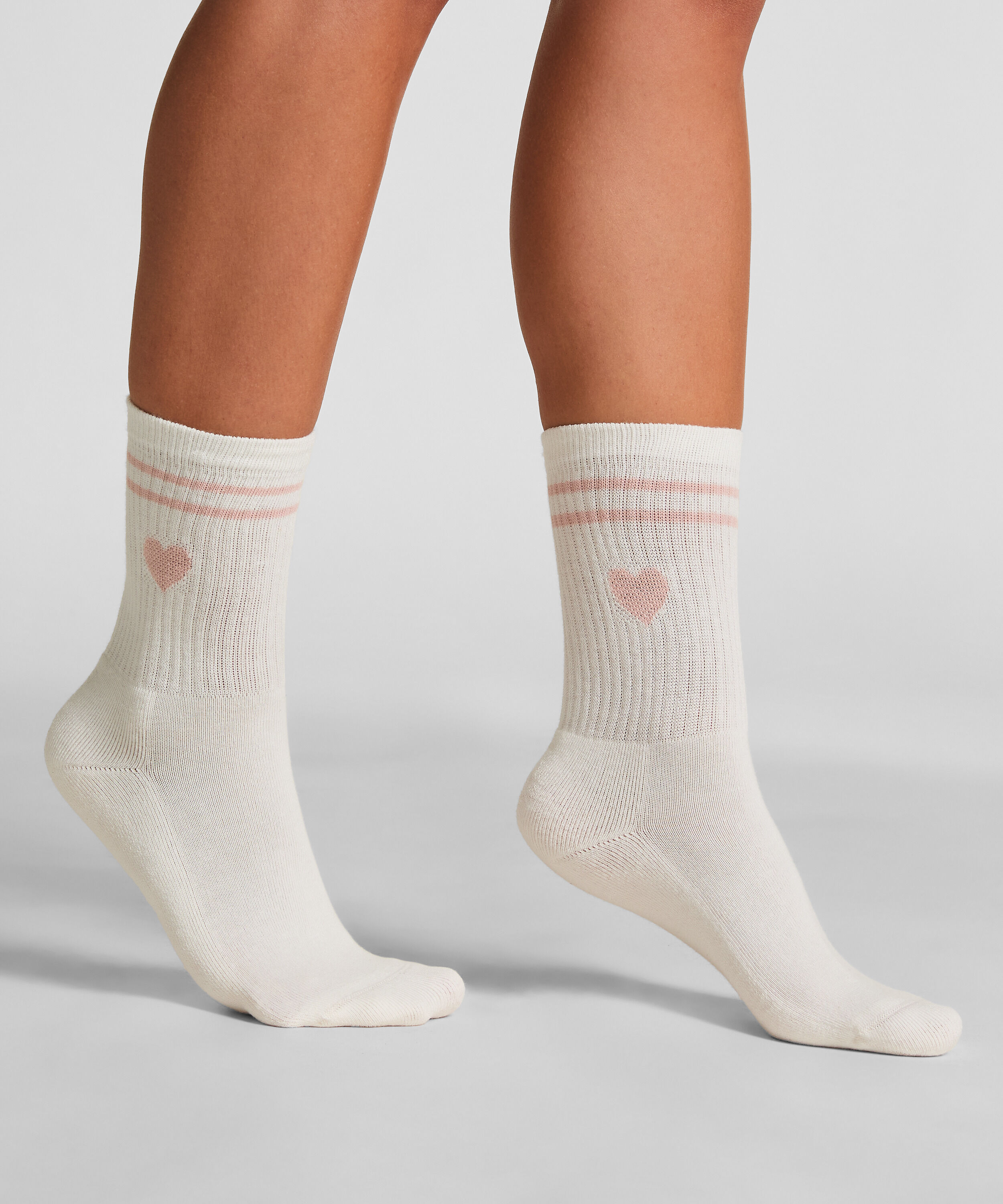 Crew-Socken aus Baumwolle, Weiß