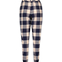 Pyjamahose Twill Check Cuff, Blau