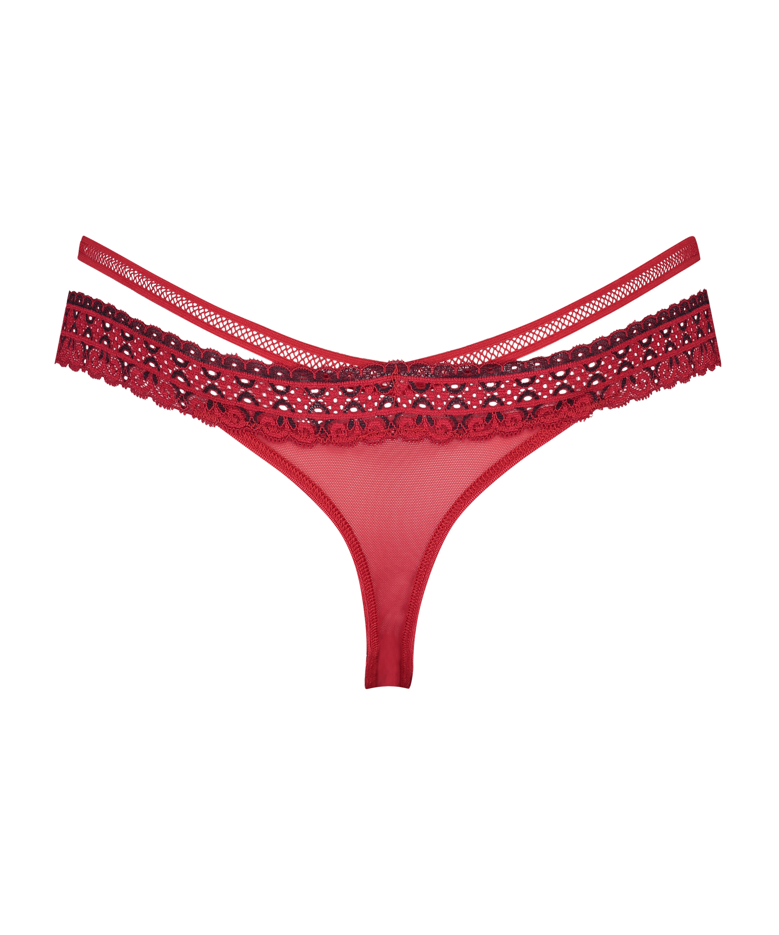 Tiefsitzender String Cantaine, Rot, main