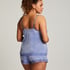 Cami Top Velours Lace, Blau