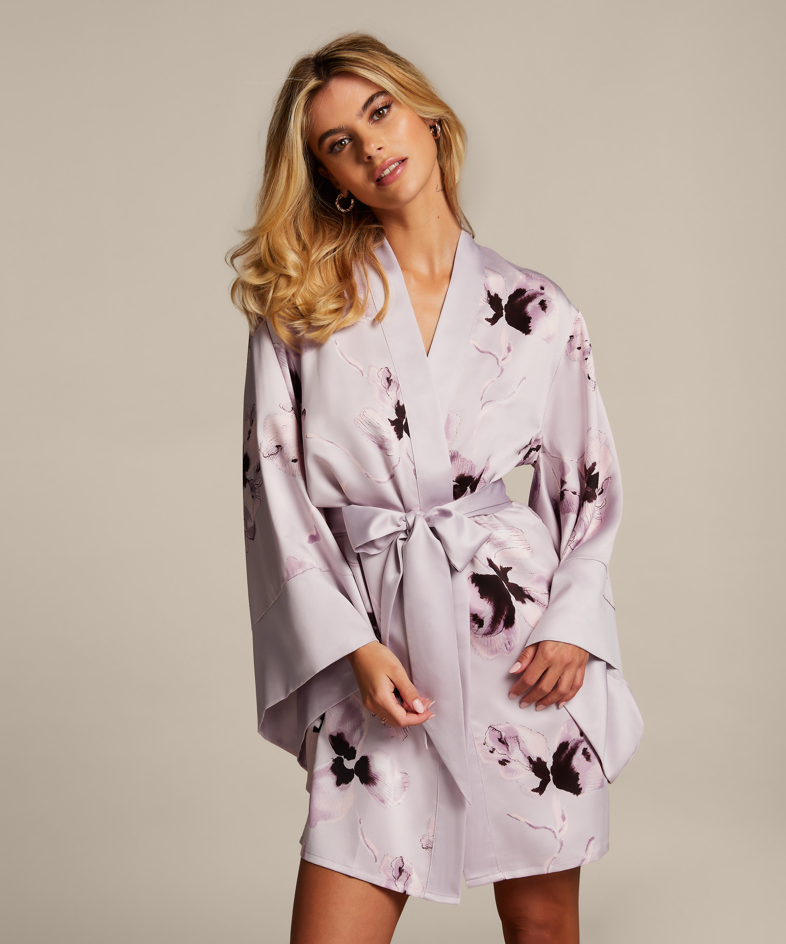 Kimono Satin, Lila, main