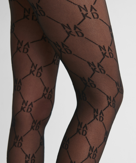 Strumpfhose Fishnet HKM x NA-KD, Schwarz
