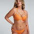 Lurex-Bikinioberteil Scallop, Orange