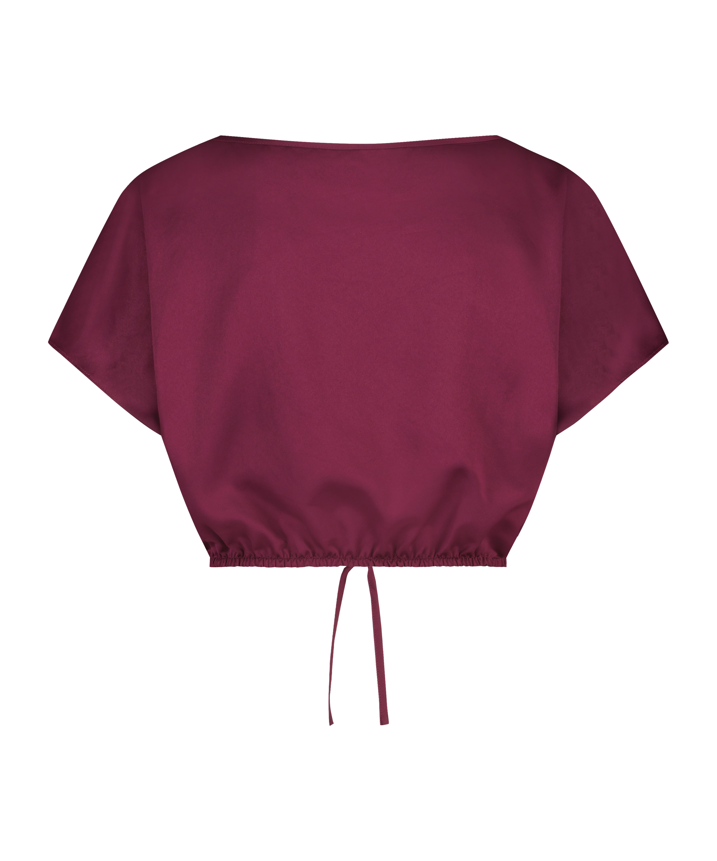 Top court en satin, Violet, main