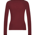 Top mit V-Ausschnitt, Longsleeve, Lila