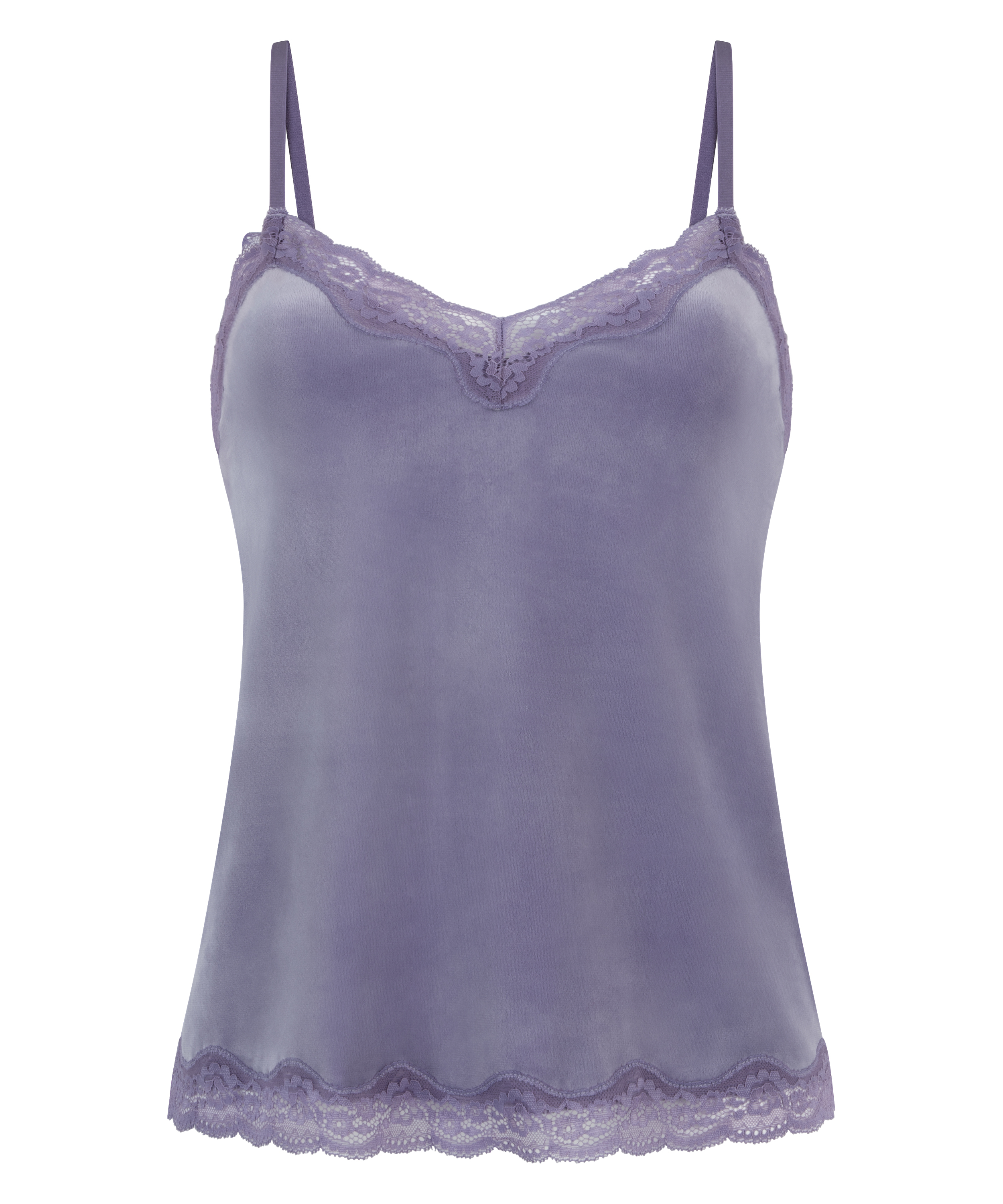 Cami Top Velours Lace, Lila, main