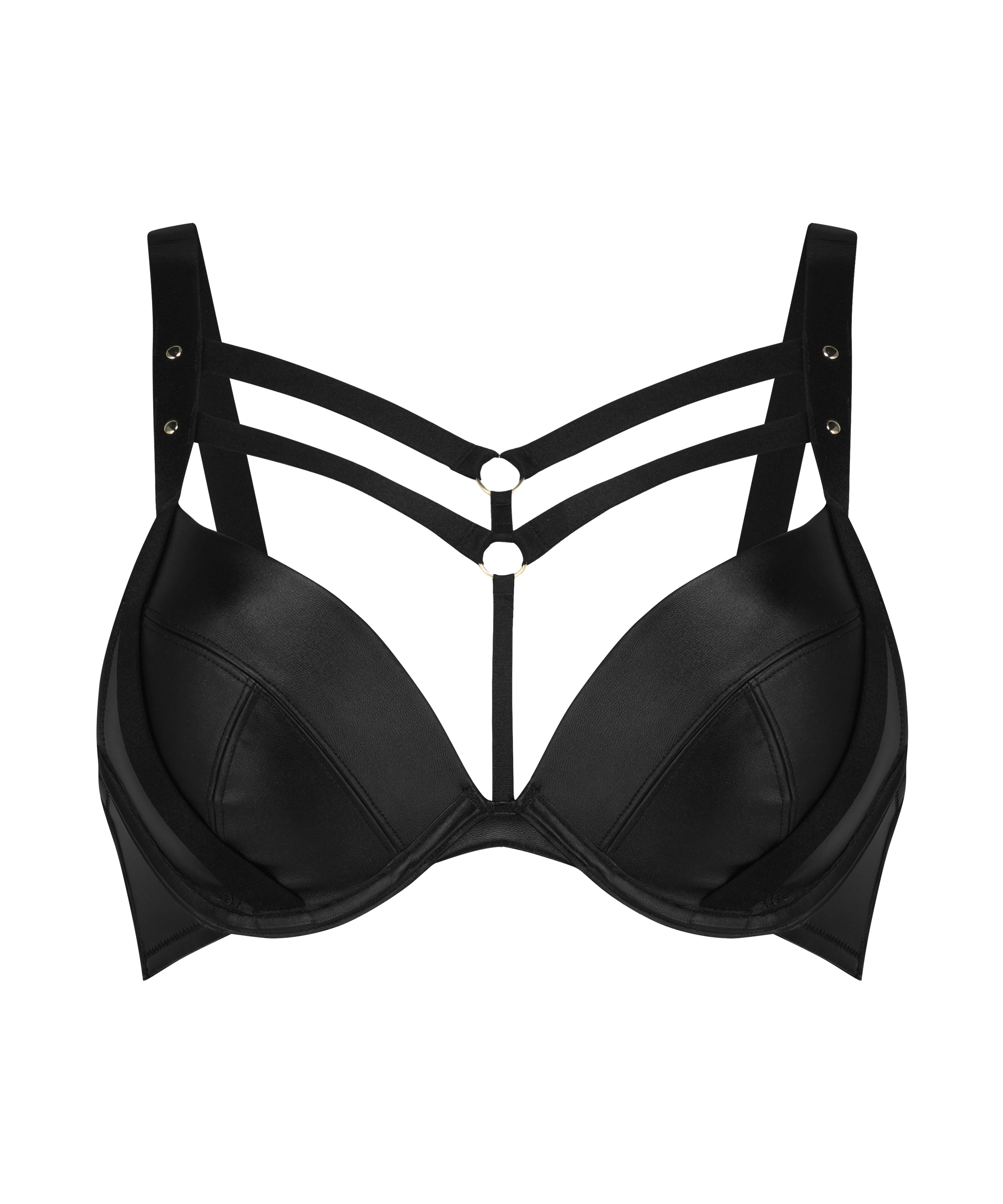 Soutien-gorge &agrave; armatures pr&eacute;form&eacute; push-up Shadow, Noir, main