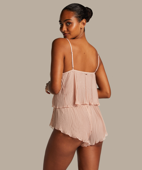 Cami-Set Chiffon Plissee, Rose