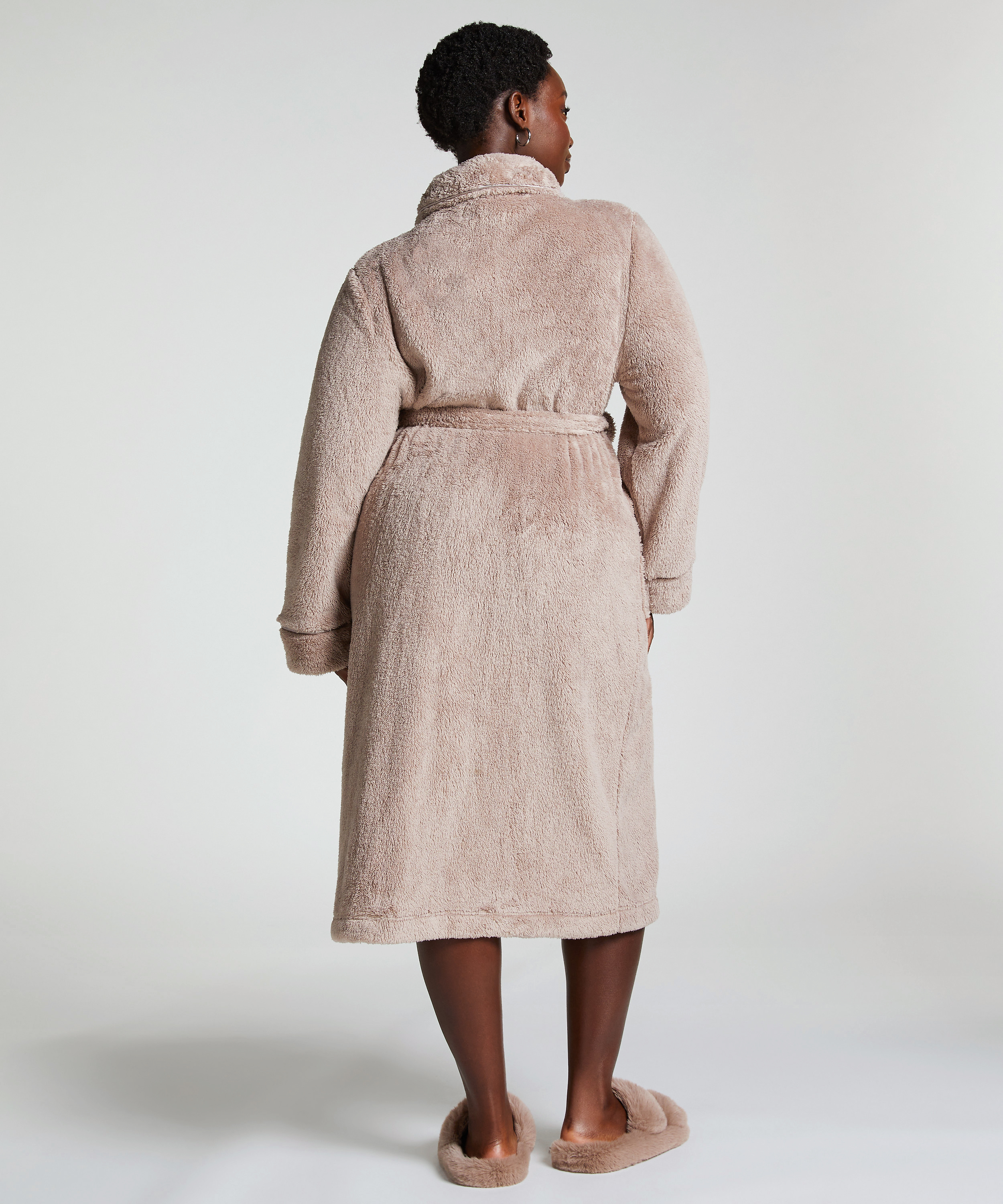 Bademantel Fleece, Beige, main