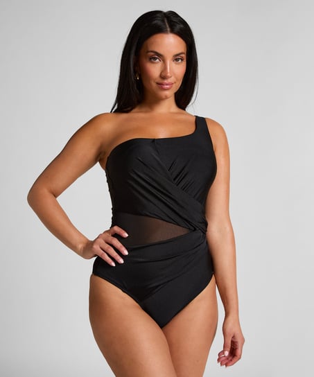 Maillot de bain Shaping Shell Mesh, Noir
