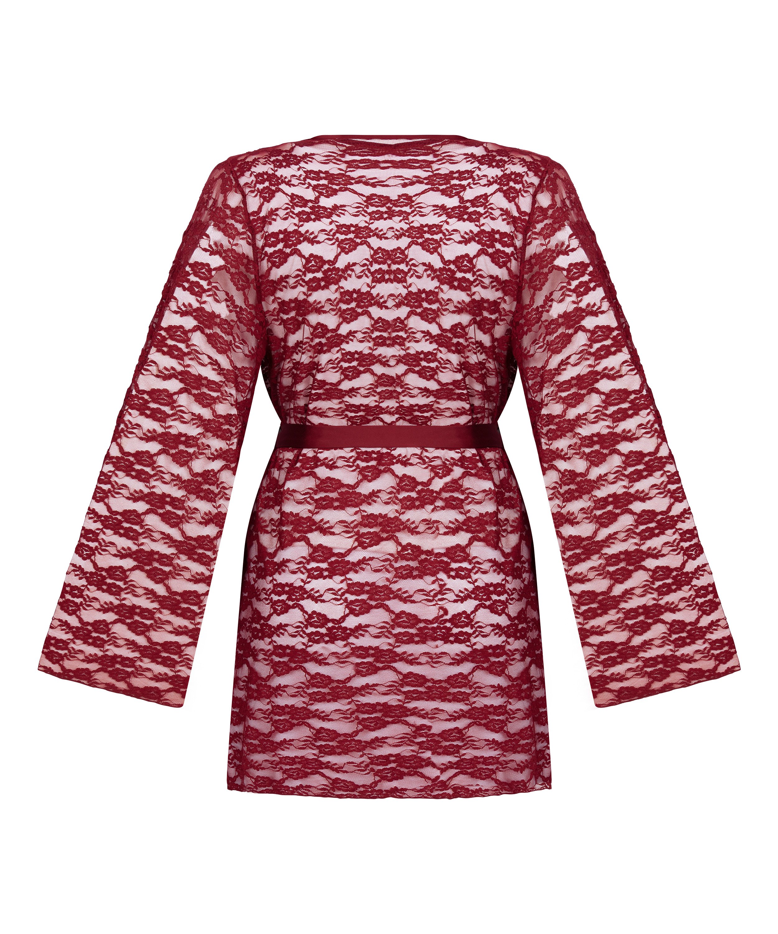 Kimono aus Allover-Spitze, Rot, main