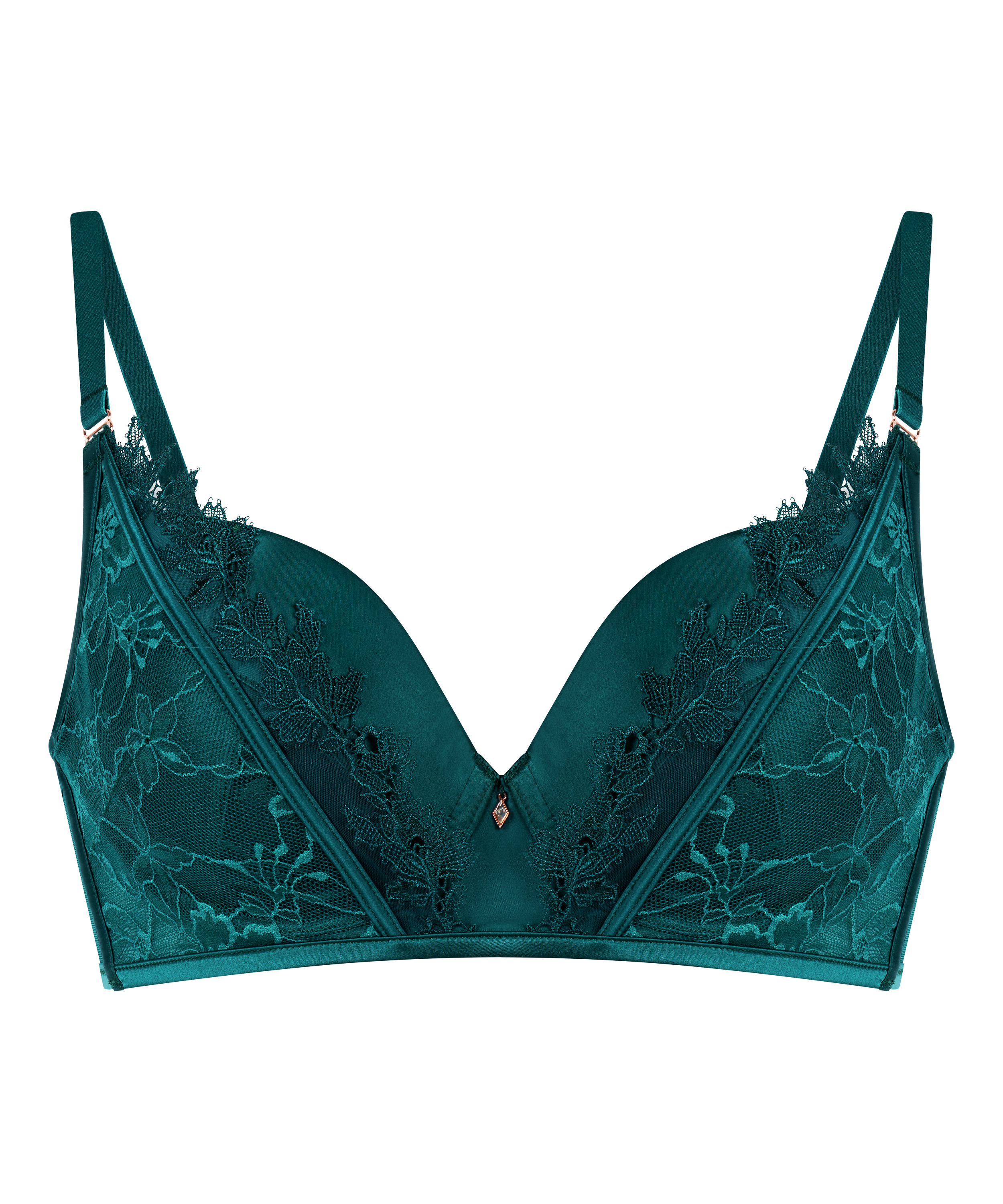 Soutien-gorge à armatures rembourré longline Julia, Vert, main