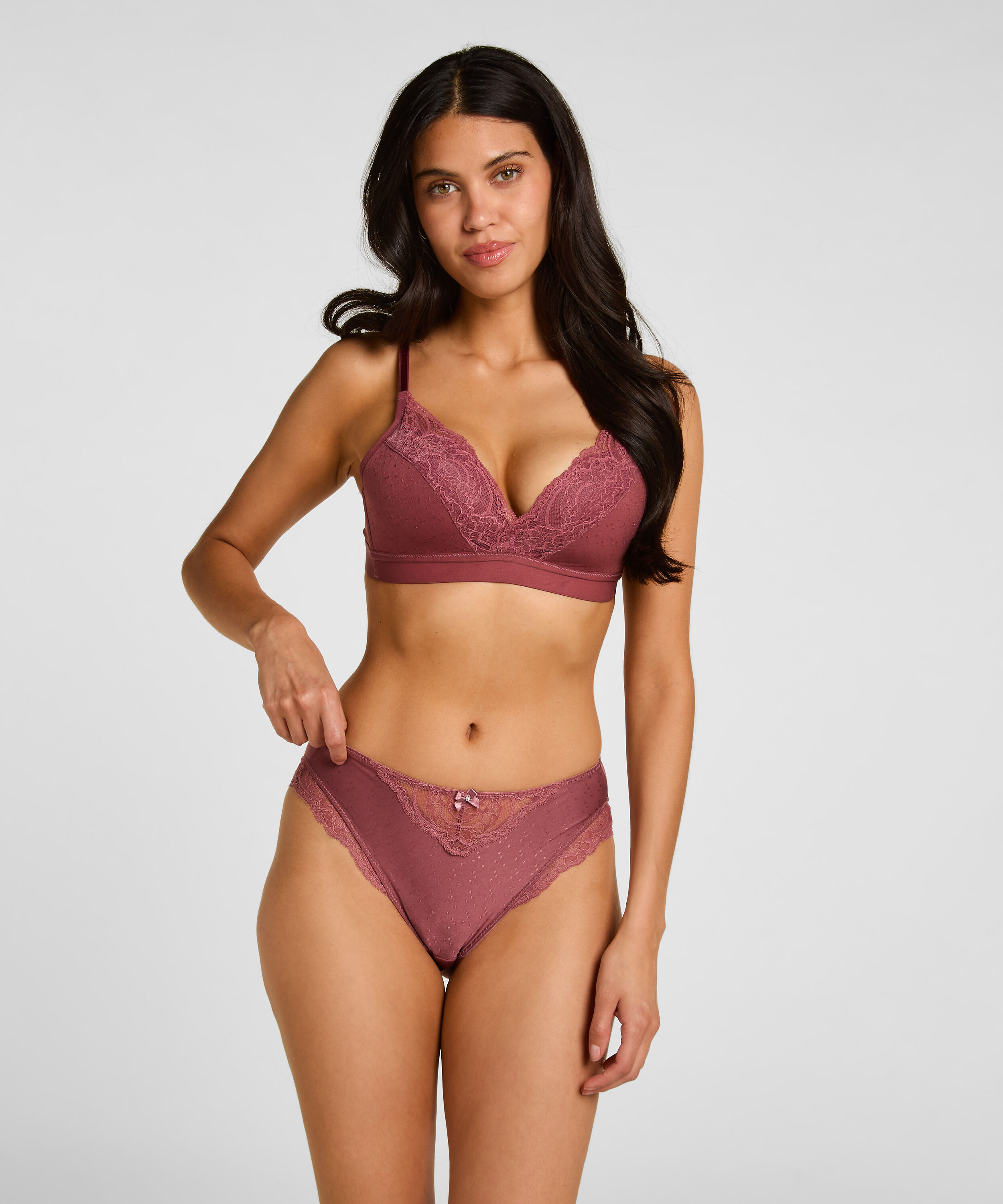 Hochsitzender Slip Sophie, Lila