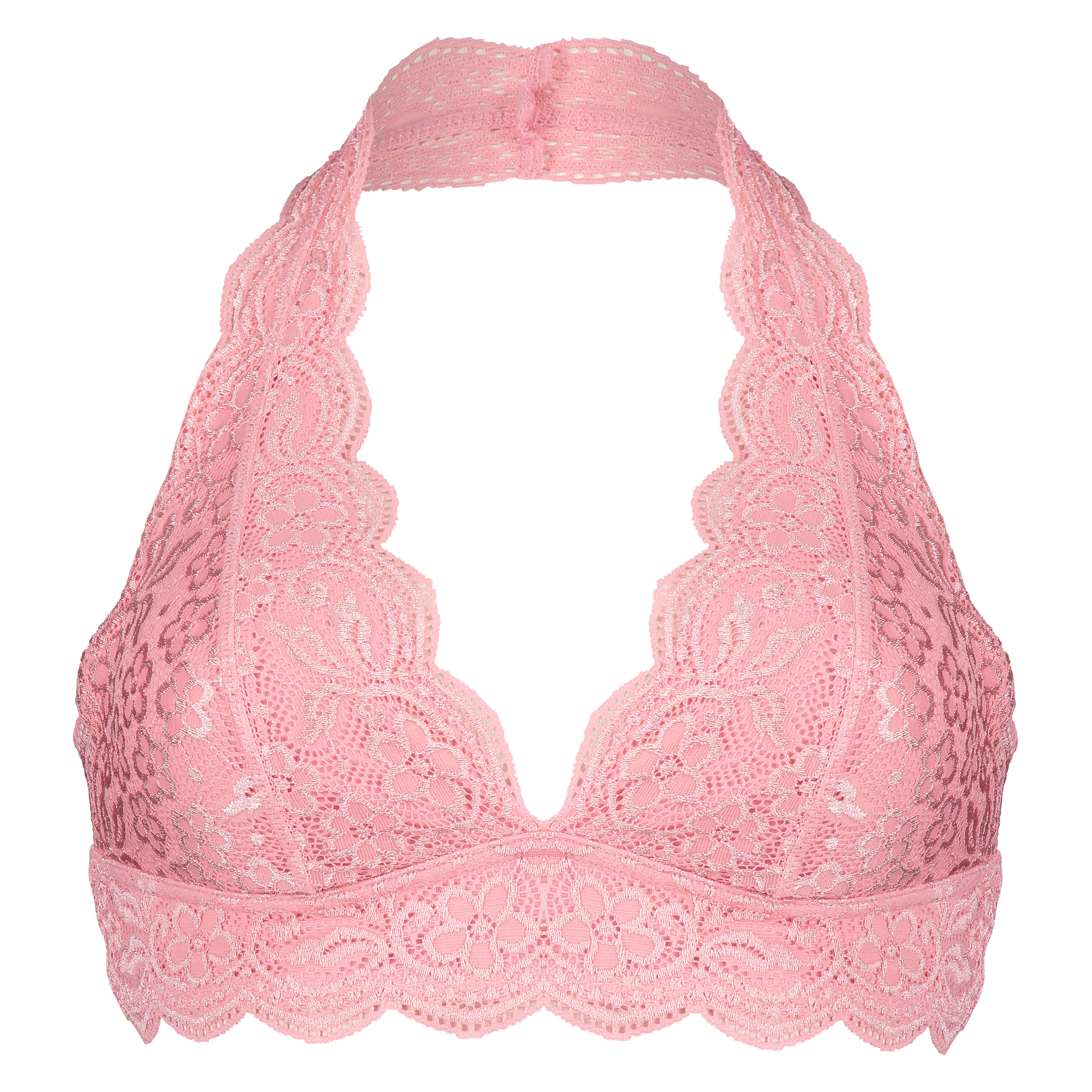 Bralette Halter Lace, Rose, main