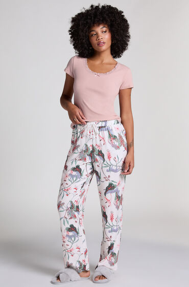 Image of Hunkemöller Pyjamahose Woven Weiß